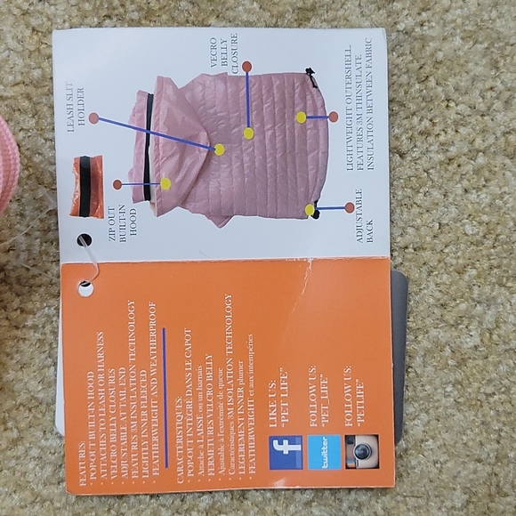 NEW Pet Life Pink Lightweight Adjustable Sporty Avalanche Coat - Picture 8 of 10